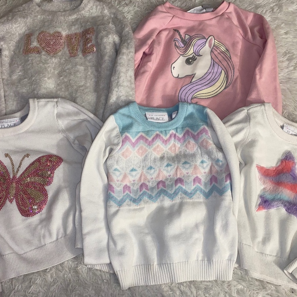 Girls sweater shirts lots (size 2T)